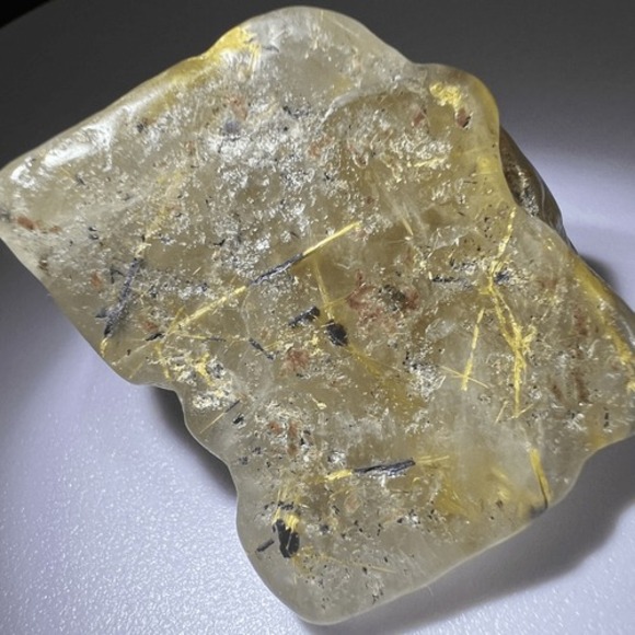 Golden Rutilated Quartz Crystal Freeform (#9)‎ - Picture 3 of 11